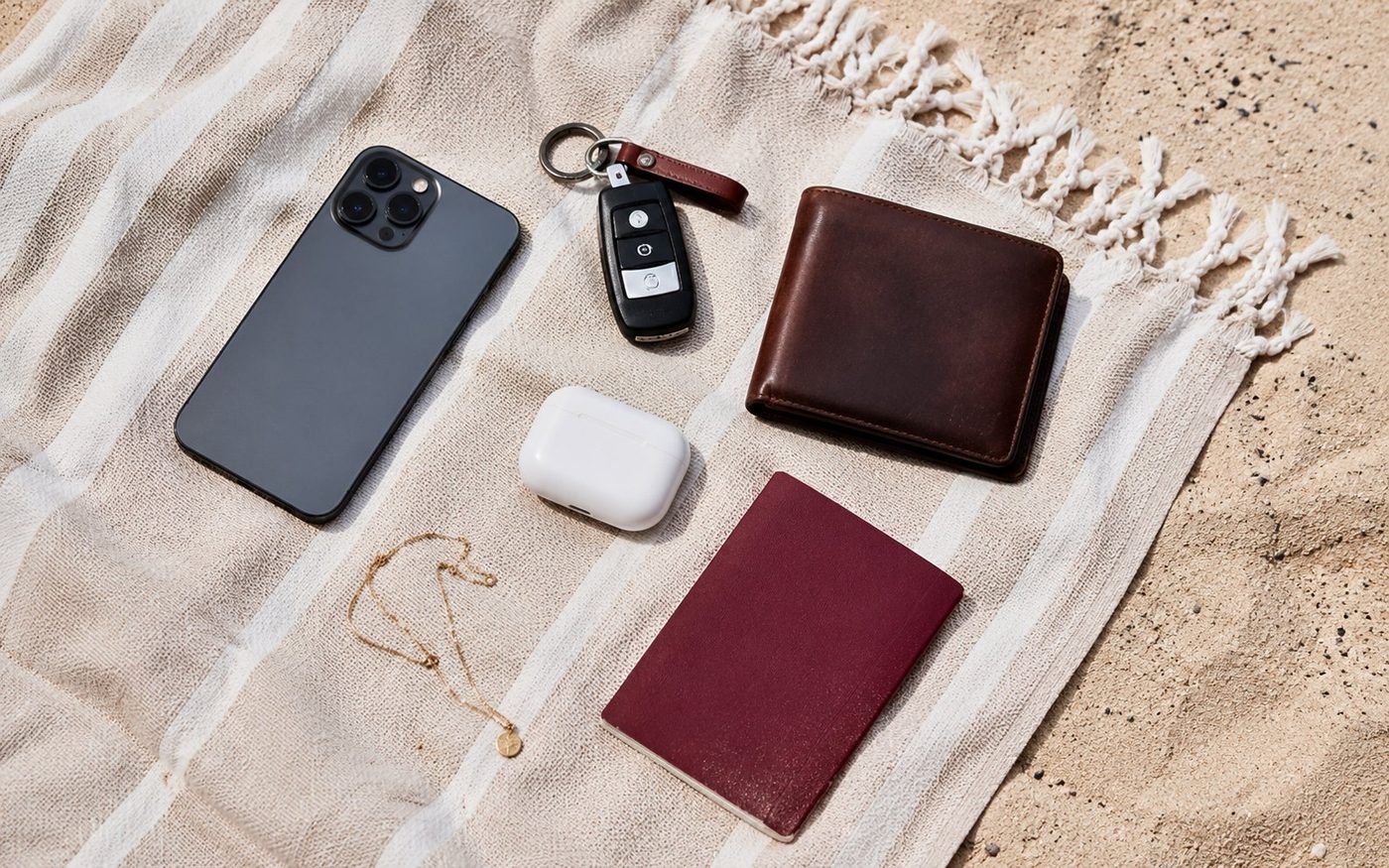 Wertsachen am Strand
